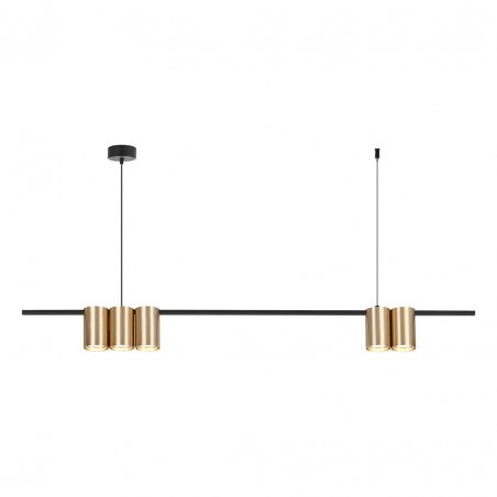 ML0369 Lampa wisząca (listwa) GENESIS BLACK GOLD 5xGU10 Milagro