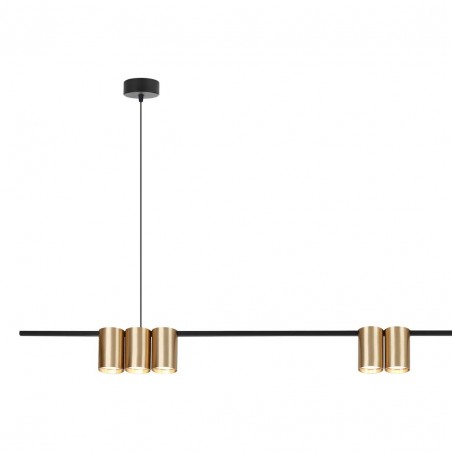 ML0372 Lampa wisząca (listwa) GENESIS BLACK GOLD 7xGU10 Milagro