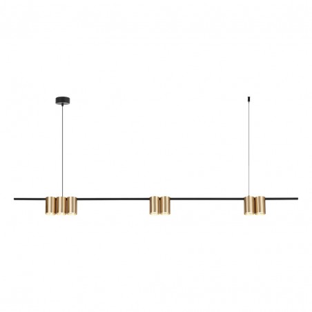 ML0372 Lampa wisząca (listwa) GENESIS BLACK GOLD 7xGU10 Milagro