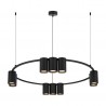 ML0373 Lampa wisząca (koło) GENESIS BLACK 10xGU10 Milagro