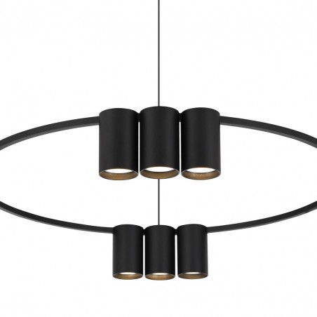 ML0373 Lampa wisząca (koło) GENESIS BLACK 10xGU10 Milagro