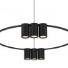 ML0373 Lampa wisząca (koło) GENESIS BLACK 10xGU10 Milagro