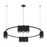 ML0373 Lampa wisząca (koło) GENESIS BLACK 10xGU10 Milagro