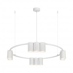ML0374 Lampa wisząca (koło) GENESIS WHITE 10xGU10 Milagro