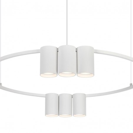 ML0374 Lampa wisząca (koło) GENESIS WHITE 10xGU10 Milagro