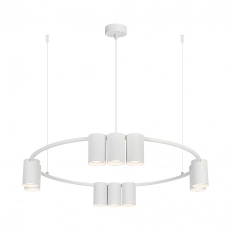 ML0374 Lampa wisząca (koło) GENESIS WHITE 10xGU10 Milagro