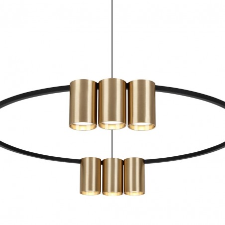 ML0375 Lampa wisząca (koło) GENESIS BLACK GOLD 10xGU10 Milagro