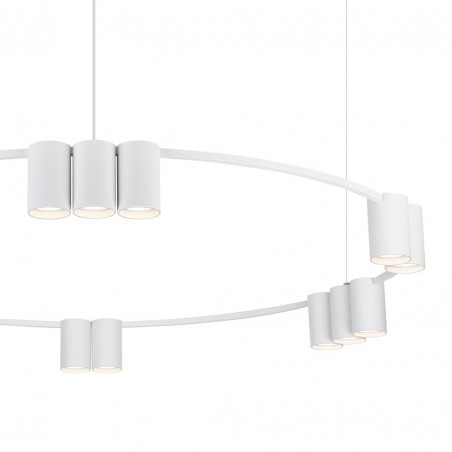 ML0377 Lampa wisząca (koło) GENESIS WHITE 15xGU10 Milagro