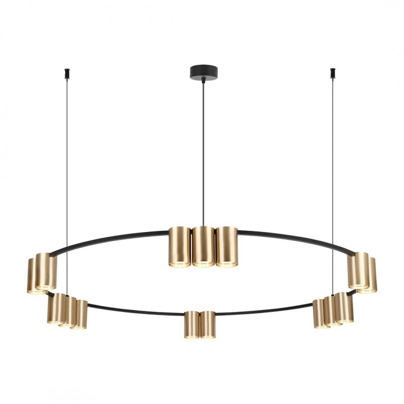 ML0378 Lampa wisząca (koło) GENESIS BLACK GOLD 15xGU10 Milagro ML0378 Lampa wisząca (koło) GENESIS BLACK GOLD 15xGU10 Milagro