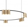 ML0378 Lampa wisząca (koło) GENESIS BLACK GOLD 15xGU10 Milagro