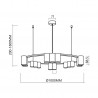 ML0378 Lampa wisząca (koło) GENESIS BLACK GOLD 15xGU10 Milagro