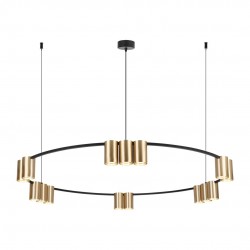 ML0378 Lampa wisząca (koło) GENESIS BLACK GOLD 15xGU10 Milagro