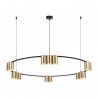 ML0378 Lampa wisząca (koło) GENESIS BLACK GOLD 15xGU10 Milagro