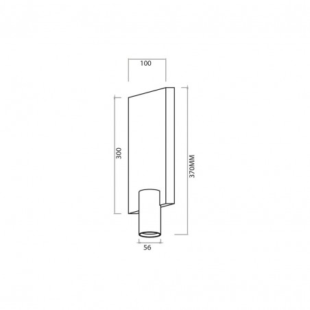 ML0379 GENESIS WALL BLACK GOLD 1xGU10 Milagro