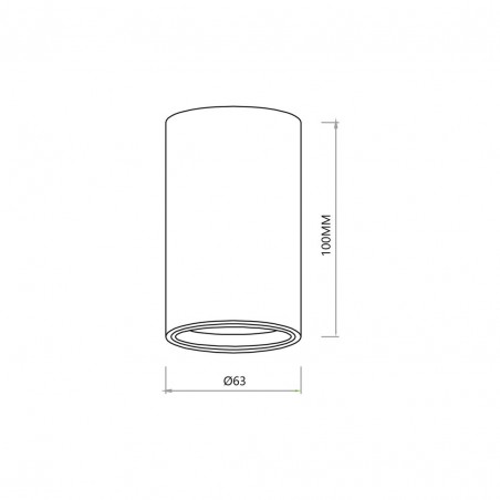 ML0382 GENESIS SPOT WHITE 1xGU10 10cm Milagro