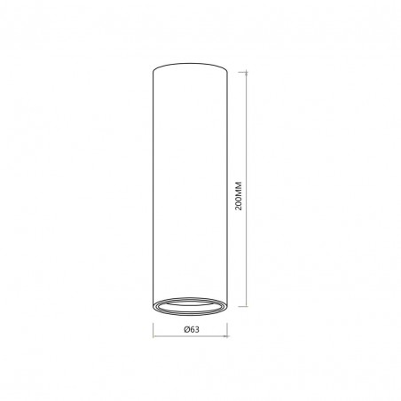 ML0384 GENESIS SPOT BLACK 1xGU10 20cm Milagro