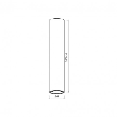 ML0387 GENESIS SPOT BLACK 1xGU10 30cm Milagro