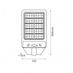 EKO0547 Latarnia Solarna Kers 400W 2700lm 6500K Milagro