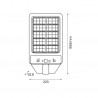 EKO0547 Latarnia Solarna Kers 400W 2700lm 6500K Milagro