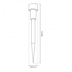 EKO0593 Lampa Solarna Patyk Czarny 4,5x4,5x29,5 Milagro