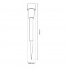 EKO0593 Lampa Solarna Patyk Czarny 4,5x4,5x29,5 Milagro