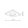 Lagos oczko podtynkowe kwadratowe białe IP65 LP-440/1RS WH square