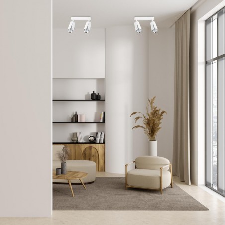 ML0273 FLOWER WHITE CHROME SPOT 2xGU10 Milagro