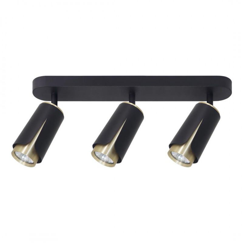 ML0266 FLOWER BLACK GOLD SPOT 3xGU10 Milagro ML0266 FLOWER BLACK GOLD SPOT 3xGU10 Milagro