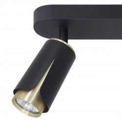 ML0266 FLOWER BLACK GOLD SPOT 3xGU10 Milagro
