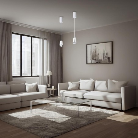 ML0275 FLOWER WHITE CHROME LAMPA WISZĄCA 1xGU10 Milagro
