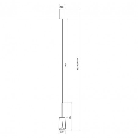 ML0275 FLOWER WHITE CHROME LAMPA WISZĄCA 1xGU10 Milagro
