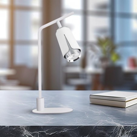 ML0276 FLOWER WHITE CHROME LAMPKA GABINETOWA 1xGU10 Milagro