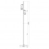 ML0277 FLOWER WHITE CHROME LAMPA PODŁOGOWA 2xGU10 Milagro
