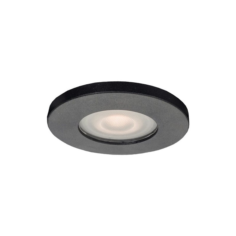 Lagos oczko podtynkowe okrągłe czarne IP65 LP-440/1RS BK
