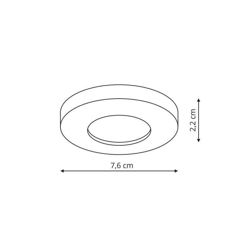 Lagos oczko podtynkowe okrągłe czarne IP65 LP-440/1RS BK