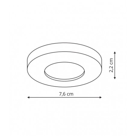 Lagos oczko podtynkowe okrągłe czarne IP65 LP-440/1RS BK