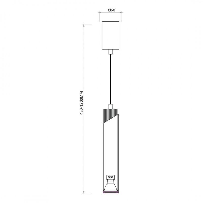 ML0284 NEO BLACK GOLD LAMPA WISZĄCA 1xGU10 Milagro
