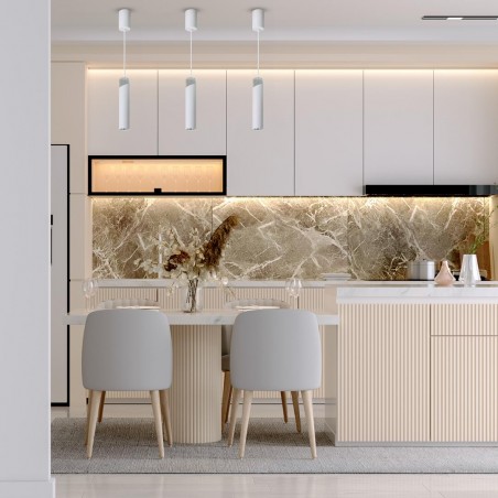 ML0291 NEO WHITE CHROME LAMPA WISZĄCA 1xGU10 Milagro