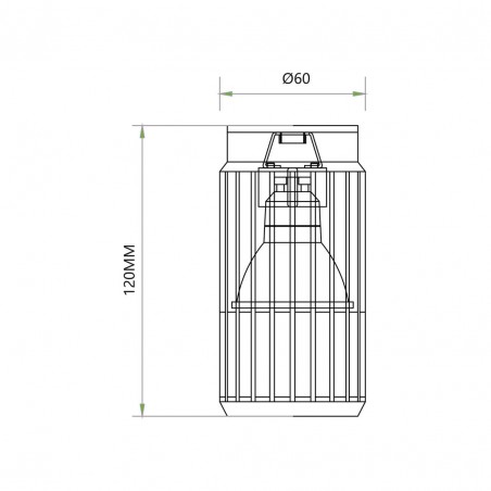 ML0292 VERTICAL BLACK DOWNLIGHT 1xGU10 Milagro