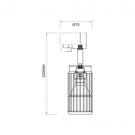 ML0303 VERTICAL WHITE TRACK 1xGU10 Milagro