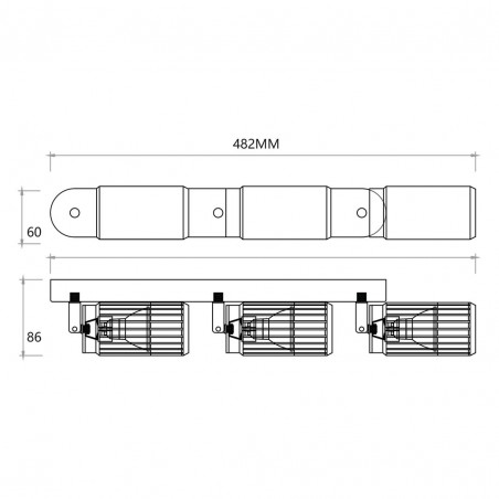 ML0306 VERTICAL WHITE SPOT 3xGU10 Milagro
