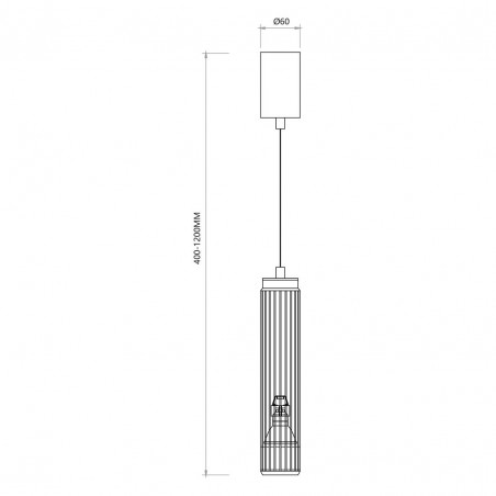 ML0298 VERTICAL BLACK LAMPA WISZĄCA 1xGU10 Milagro