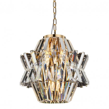 ML0399 Żyrandol CROWN GOLD 4xE14 Milagro
