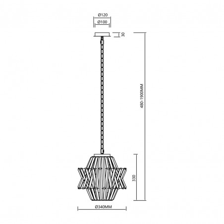 ML0399 Żyrandol CROWN GOLD 4xE14 Milagro