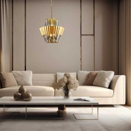 ML0413 Żyrandol DONNA GOLD 9xE14 Milagro
