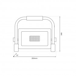 EKN0732 Naświetlacz Led Przenośny Work 50W 4000K IP65 Milagro