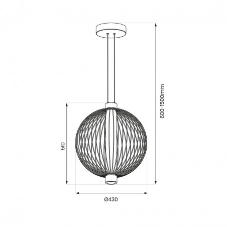 ML0526 Lampa wisząca KYOTO 32W LED śr. 43cm Milagro