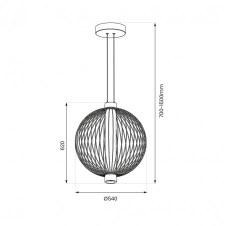 ML0527 Lampa wisząca KYOTO 39W LED śr. 54cm Milagro