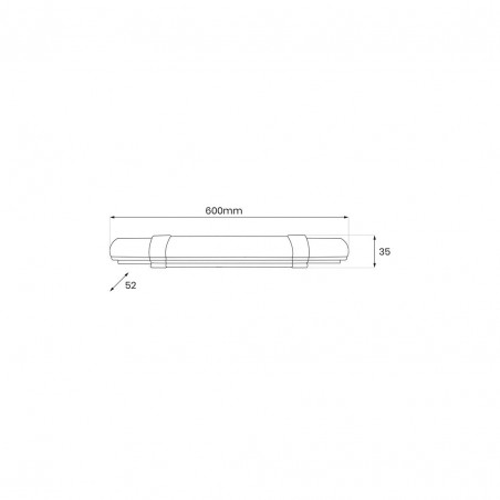 EK0850 Listwa Led Batten 18W 60cm 1850lm 4000K IP65 Milagro