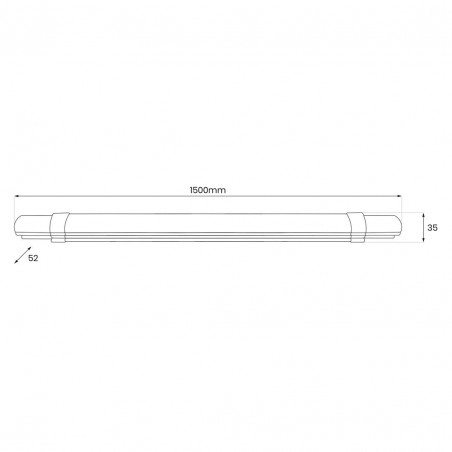 EK0852 Listwa Led Batten 48W 150cm 5200lm 4000K IP65 Milagro